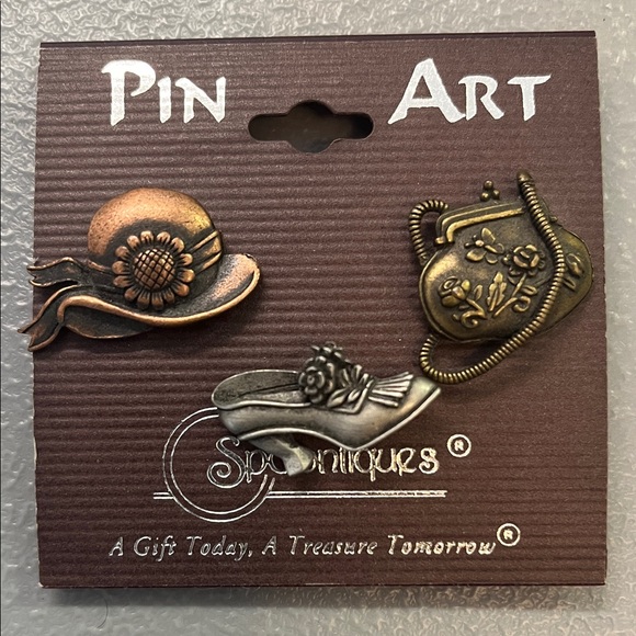 Spoontiques Accessories - Spoontiques brooch/pin set pewter